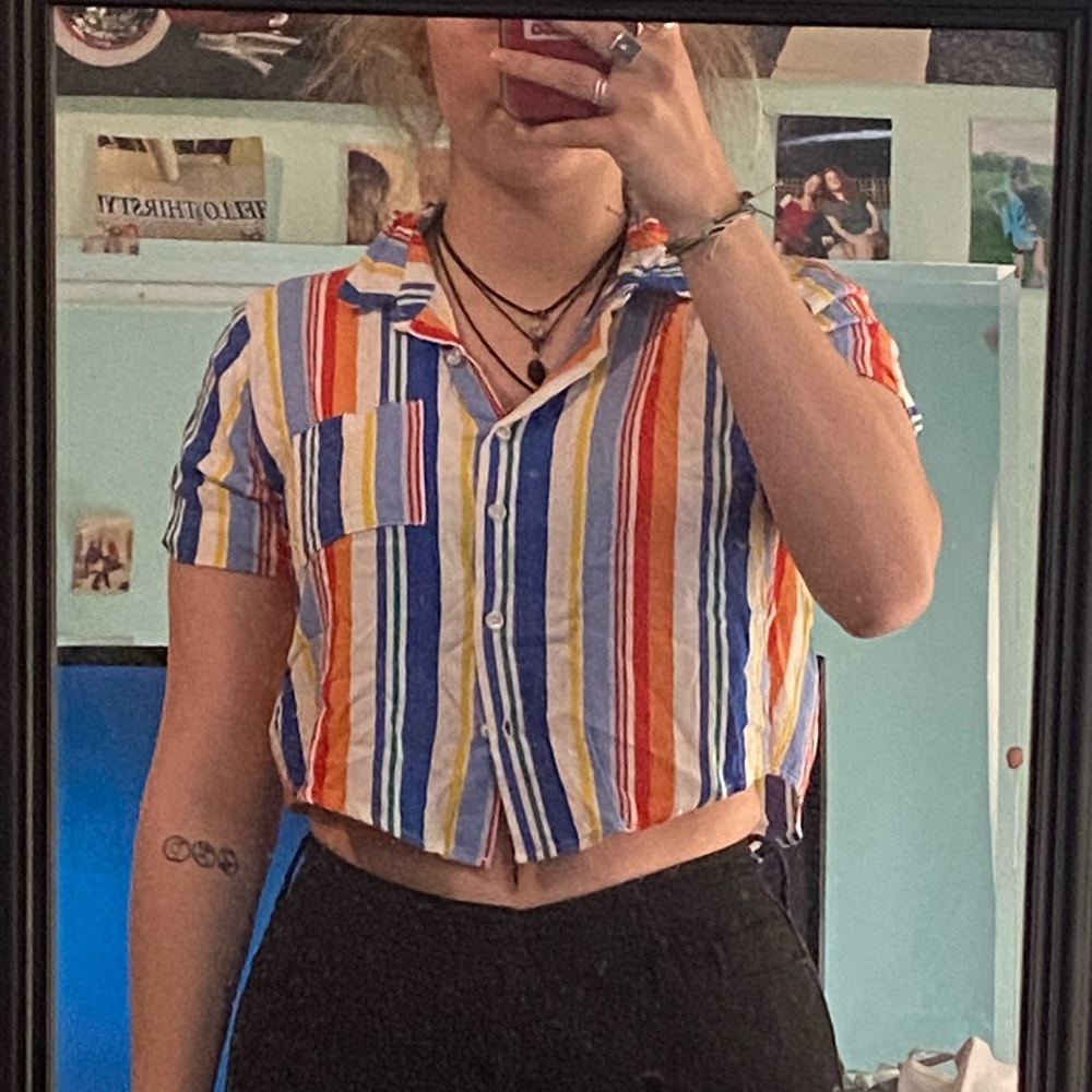Striped Collar Shirt
